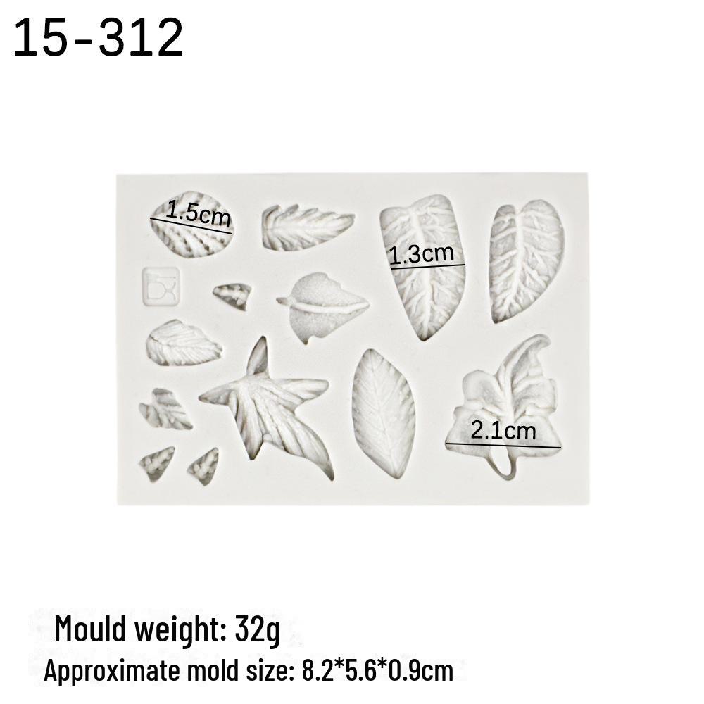 Large & Small Leaf Shaped Christmas Tree Fondant and Chocolate Mold
