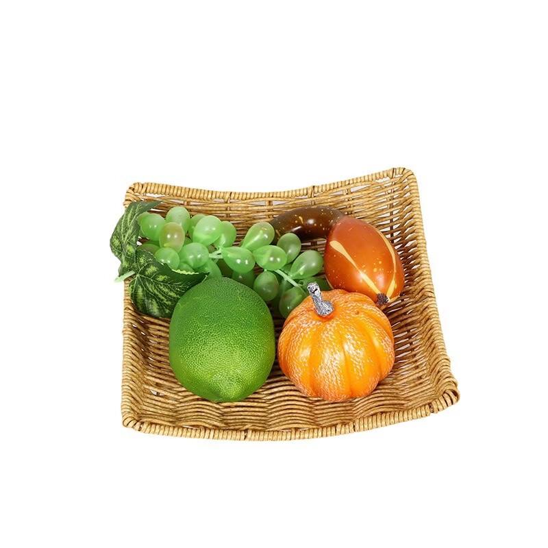 Плетеная корзина для подачи из пластика под ротанг
