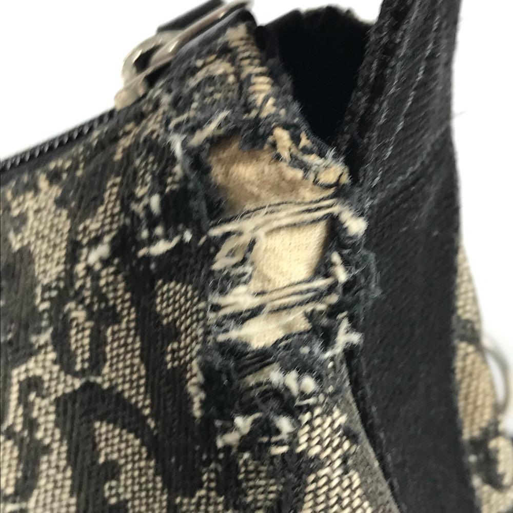 Dior Trotter logo Bag Crossbody Shoulder Bag Leather/Canvas Black