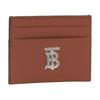 Burberry Кожаный держатель для карт с логотипом Tb Женский кошелек Соломенно-коричневый 80552111