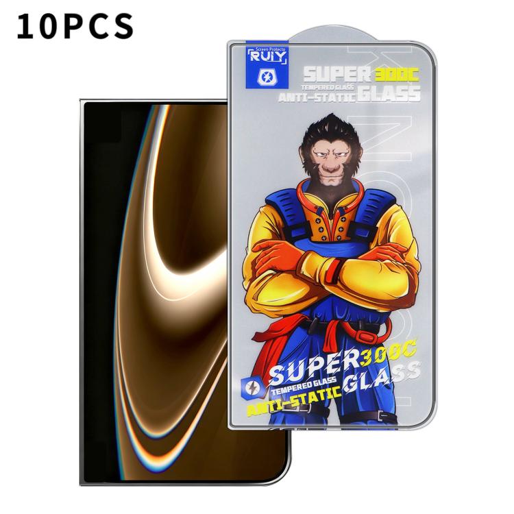 10pcs Armor 300C Ultra-Curved Anti-Static Anti-Dust Silk-Screened HD Tempered Glass Film