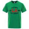 California 1986 Los Angeles Man Women T-Shirts Hip Hop Loose Shirt USA City Street Tops Breathable Cotton Oversized Clothing