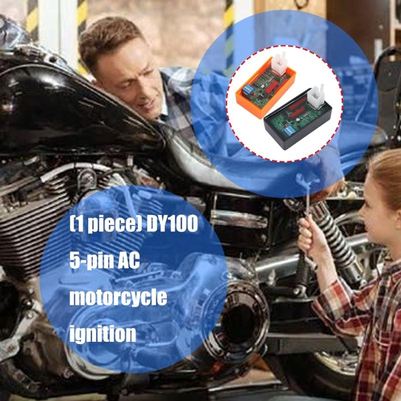 5-контактный модуль зажигания CDI переменного тока Подходит с оптимизацией искры в зависимости от оборотов Быстрое крепление для мотоциклов DY100