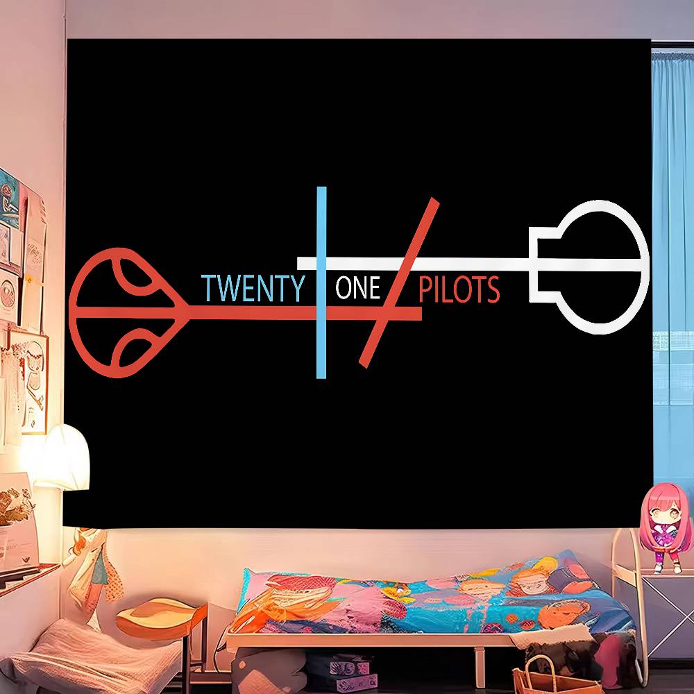 Тканевое панно с изображением группы Twenty One Pilots, аниме, Таро, Хиппи, Ковры для стен, Декор для общежития, дома