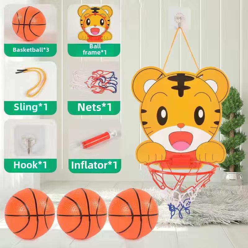 Wall-Mounted Indoor Basketball Hoop Toy for Boys, Ages 1-3
