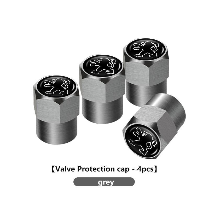 4pcs Car Aluminum Tire Wheel Valve Caps Universal Accessories For Peugeot GTLine 308 508 5008 3008 406 607 RCZ 301 208 GT