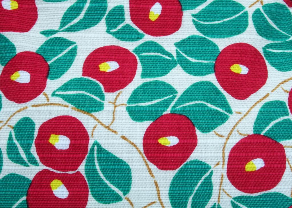 Made In Cotton Cosmetic Yumeji Camellia Design Kyosuke, Japan, 100% Pouch,