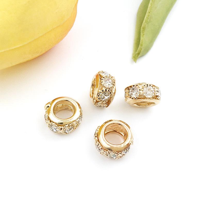 Dots Drill 5pcs Fashion Large Hole DIY Beaded Bracelet Creative Jewelry Accessories Spacing Beads Beads