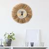 Straw Wall Hanging Decor Tapestry Handwoven W/ Rope Cotton Thread Handmade 40cm for Kitchen and Home