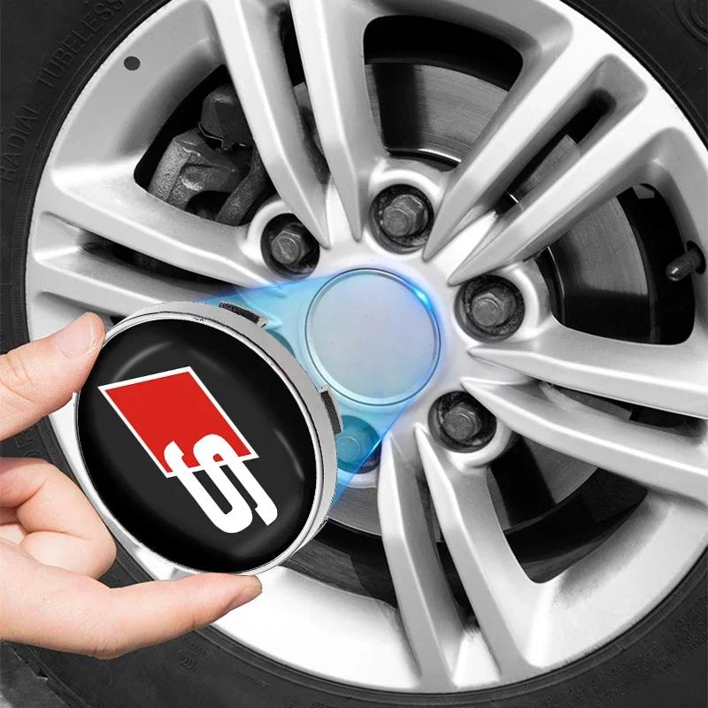 Для Audi A3 4 шт. Колпачок ступицы колеса автомобиля Значок Эмблема Наклейка Наклейка на колесо Для Audi A3 A6 Q3 B5 B6 B7 B8 B9 Q7 8P 8V 8L A5 A4 C6 C5 C7 4F A1
