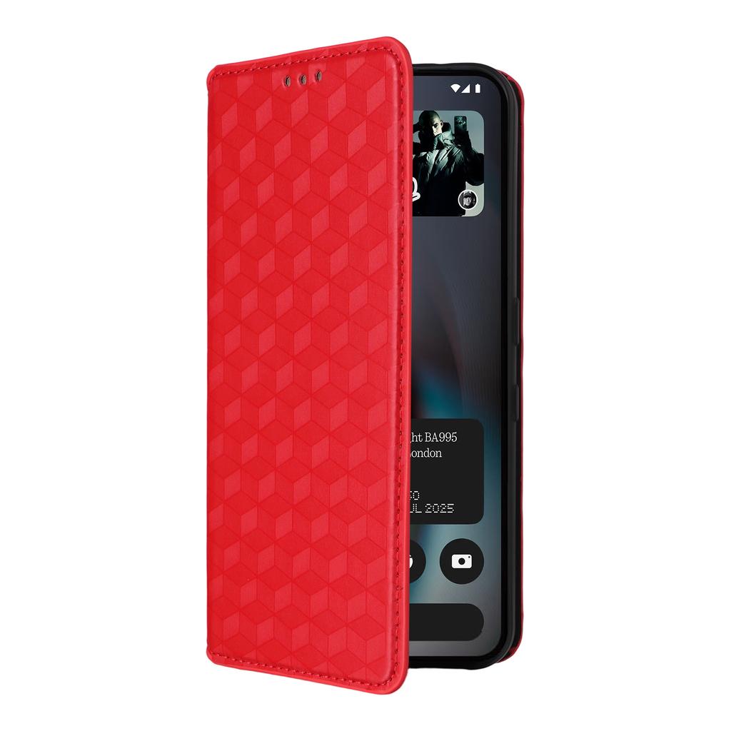 For Nothing Phone (3) 5G Case Wallet Rhombus Imprinted Leather Phone Cover