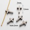 5-10pcs Stainless Steel Beads Cross Gold Color Spacer Beads for DIY Jewelry Making Components Accessories Bracelet Necklace
