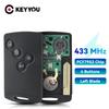 KEYYOU 433MHz PCF7952 Chip 4 Buttons Car Remote Key Card For Renault Megane III Laguna III Koleos CLIO Smart Card 2008-2011