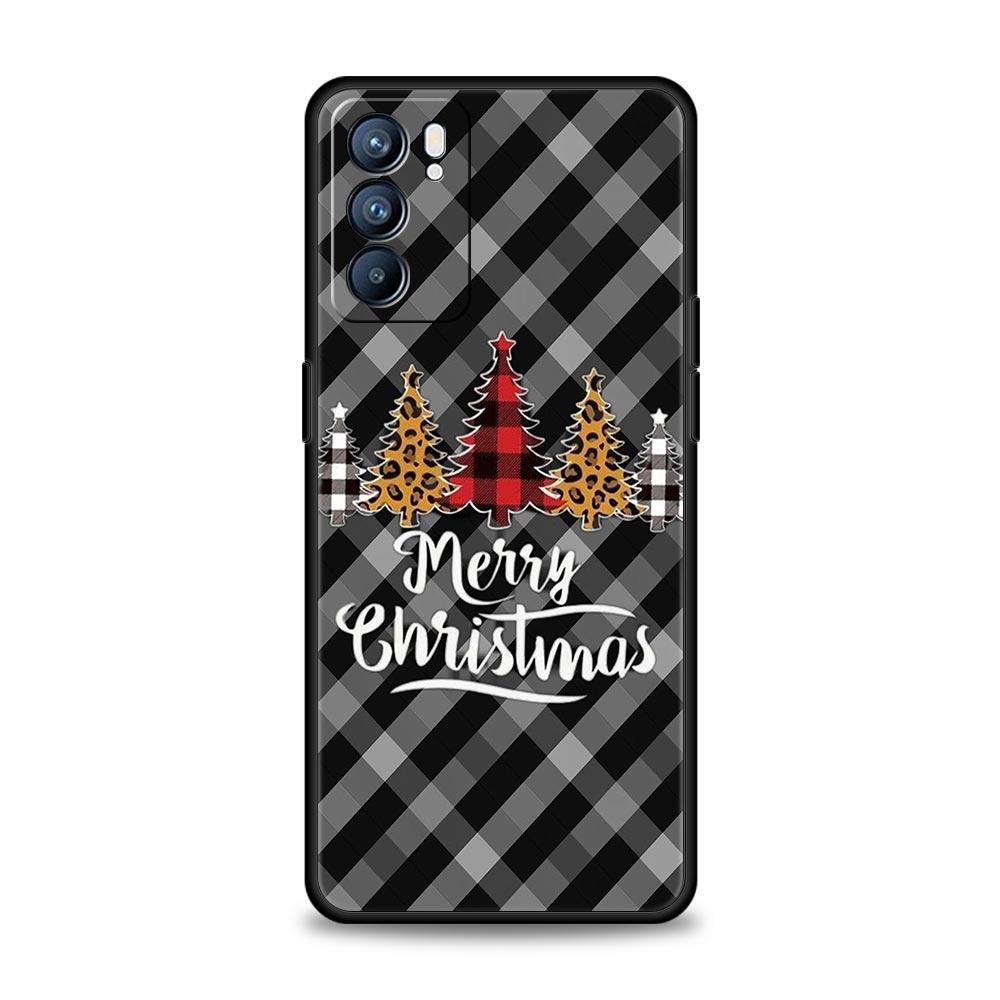 Merry Christmas Phone Case For Oppo A17 A31 A54 A57 A78 A79 A98 Find X5 X6 Reno 6 7 8 10 11 12 13 F Pro 5G Soft TPU Cover Fundas