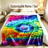 Decorative Artwork Theme Custom Blanket Personalized Name & Text Customized Soft Warm Throw Blanket Home Decor
