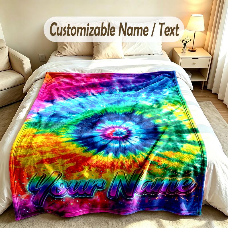 Decorative Artwork Theme Custom Blanket Personalized Name & Text Customized Soft Warm Throw Blanket Home Decor