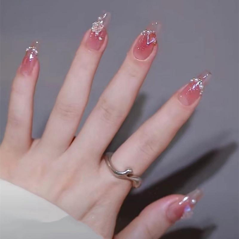 B461 Изготовленное вручную носимое изделие для светотерапии, оптовая продажа, готовые накладные ногти, подчеркивающие красоту рук