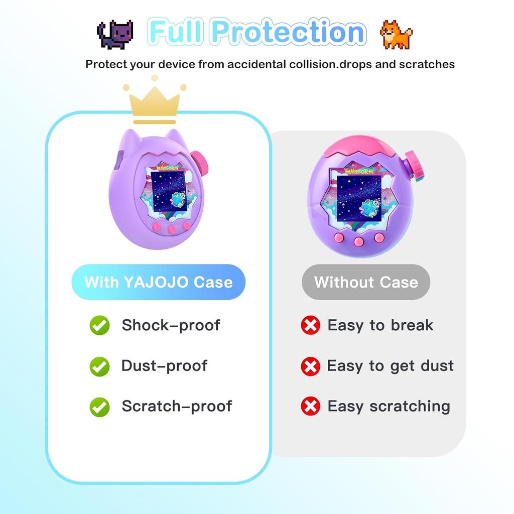 Для Tamagotchi Paradise Мягкий силиконовый чехол и прозрачная защитная пленка для экрана из ТПУ, Полная защита на 360 градусов с ремешком серии "Цветы", Защита от царапин и ударов
