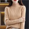 Свитер с высоким воротом, женский, однотонный, из жареного теста, трикотаж, осень и зима, ленивый ветер, свободный, с длинными рукавами, пуловер