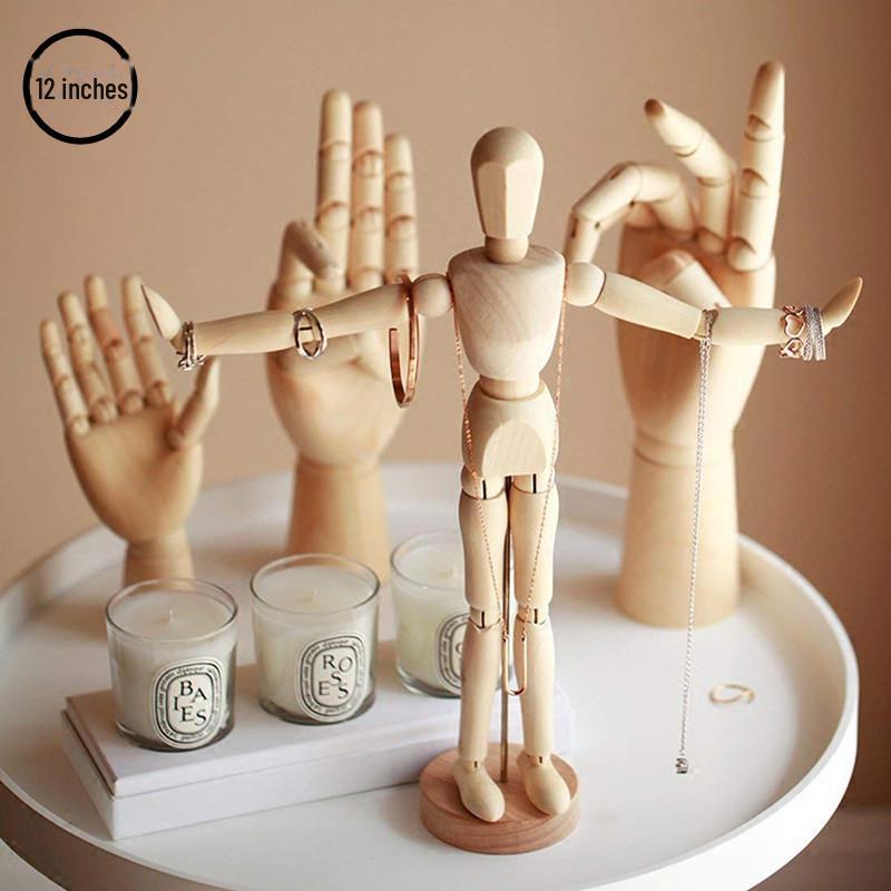 12" (30CM) Wooden Jointed Mannequin - Art Model & Home Decor