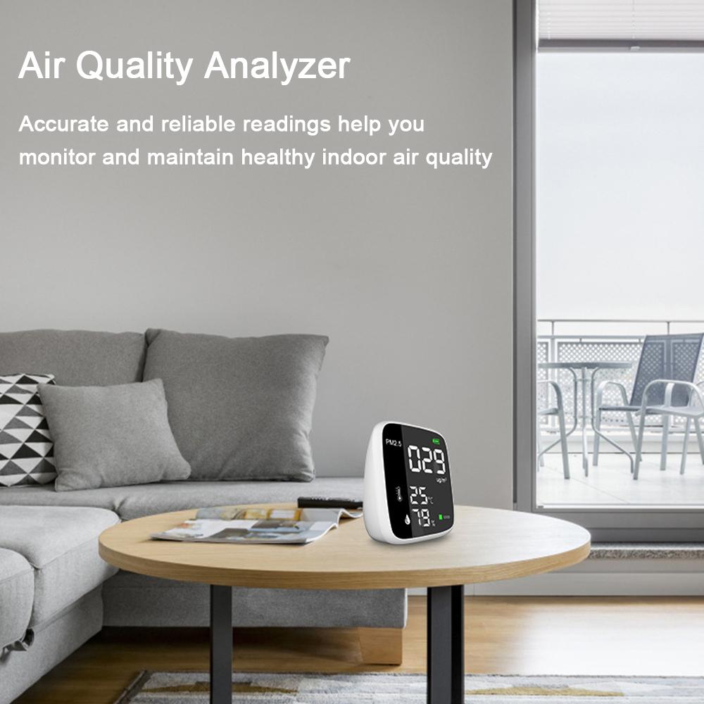Портативный USB перезаряжаемый детектор PM2.5, многофункциональный термогигрометр, домашний детектор воздуха в помещении