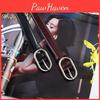 Color Solid Simple Oval Buckle Decoration Women Slim Waist Belt For Use Daily