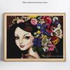 Вышивка стразами Мозаика Женщина и цветок 5D DIY Алмазная картина Портретная вышивка