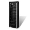 Shoe Rack Shelves 162 X 57 X 29 Cm Black
