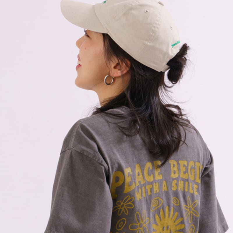 BIGWAVE COLLECTIVE PEACE RUN Стиранная кепка (ШПАТЛЕВКА)