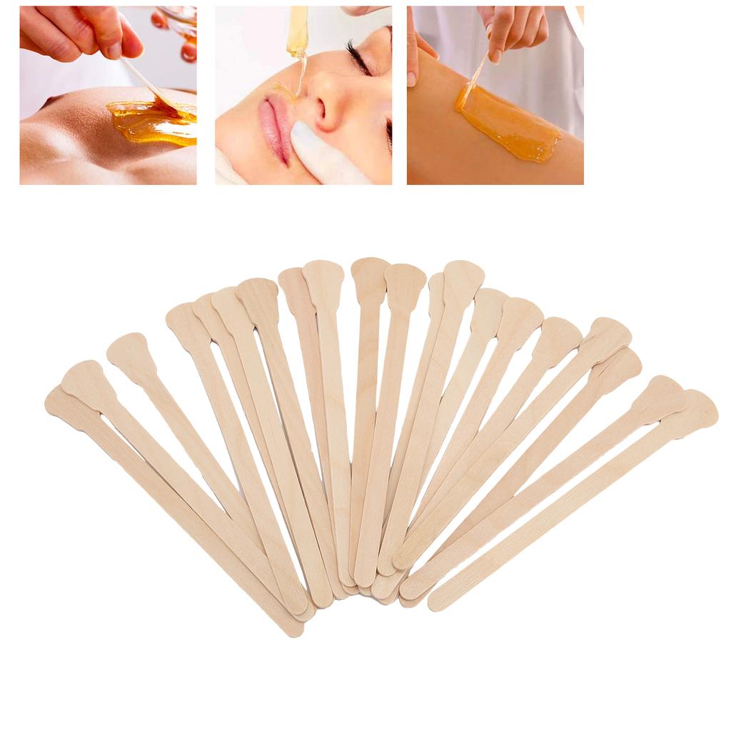 20 шт. шпатели для удаления волос на лице и теле, аппликатор, деревянные восковые палочки (Форма гитары)