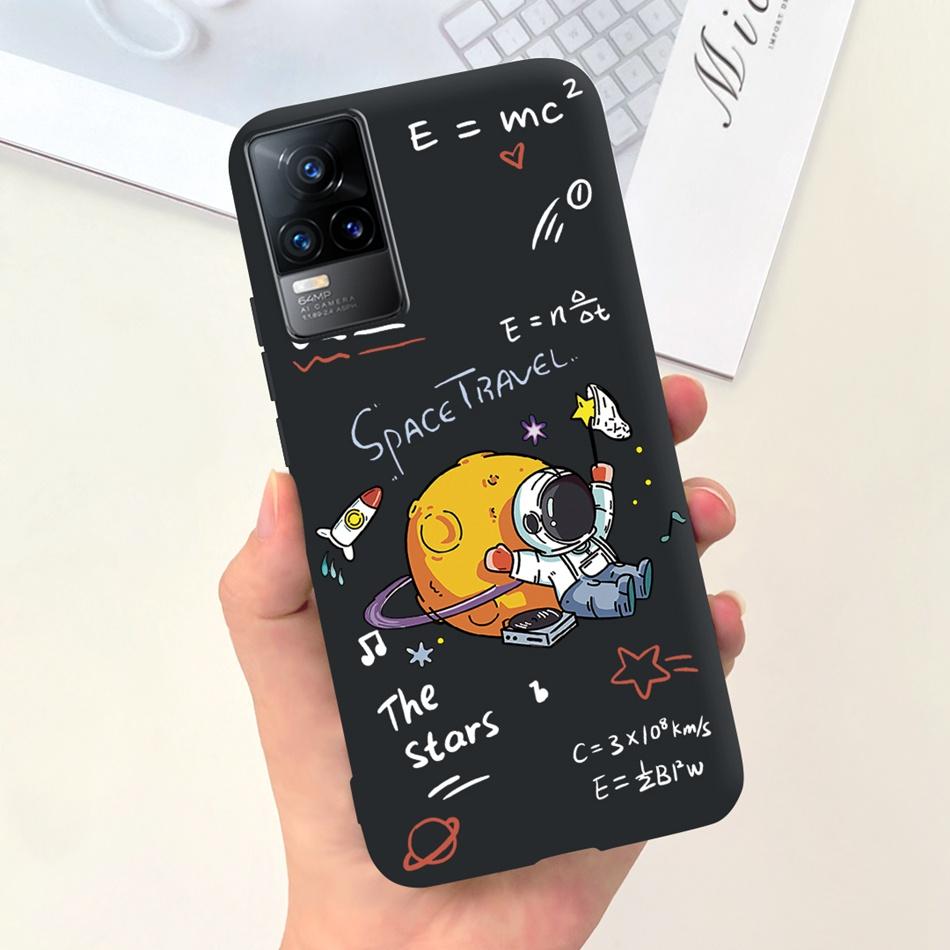 Чехол для Vivo V21e Чехол Vivo V21E 4G V 21E V2061 Милый Мультяшный Конфетный Цвет Мягкий Силиконовый ТПУ Задняя Крышка Телефона
