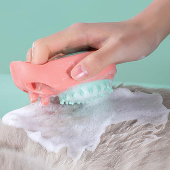 Pet Hair Brush Comfortable Grip Non-Slip Soft Massage Cartoon Shape Pet Cat Dog Hair Cleaning Brush Pet Supplies