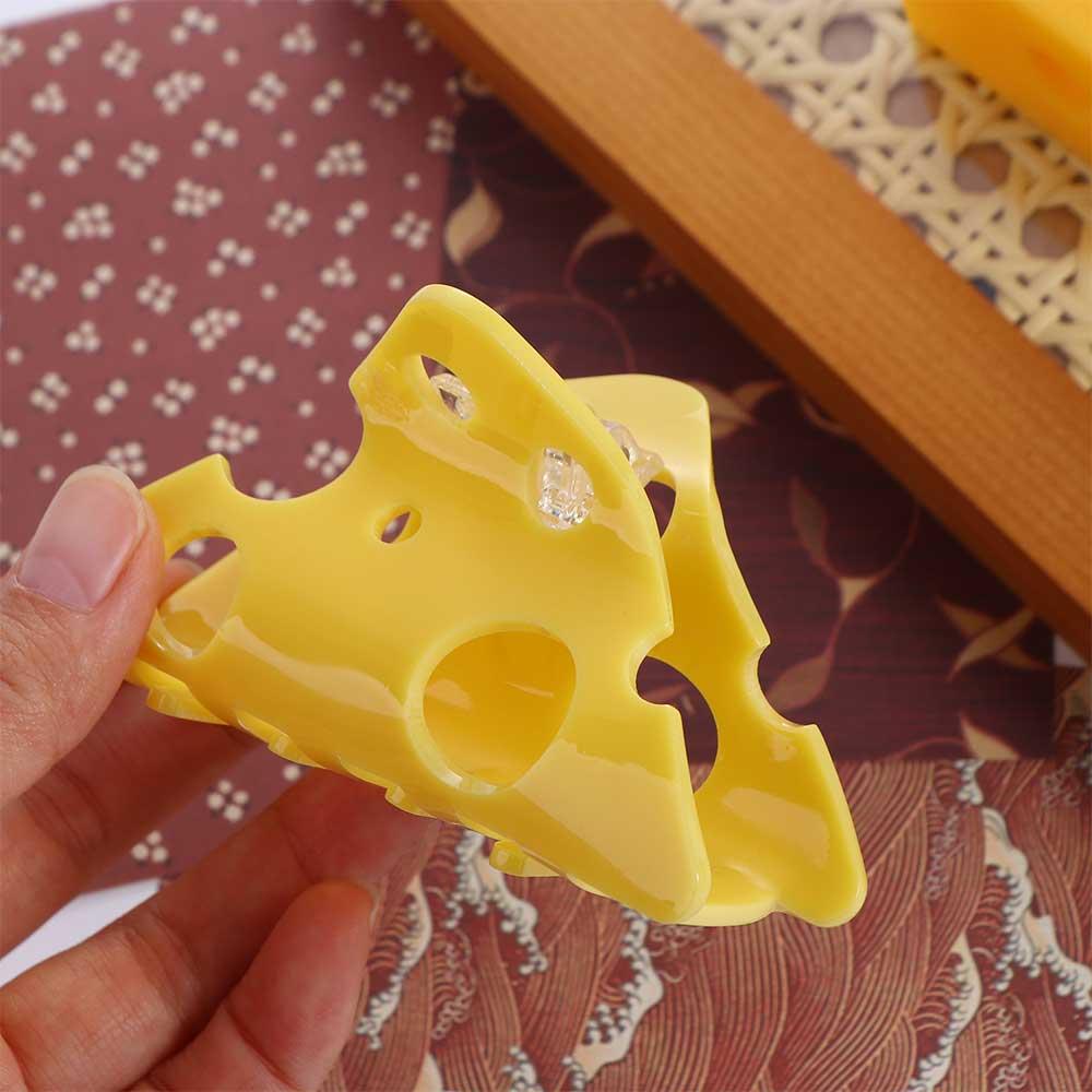 Y2k Заколка для волос Уксусная кислота Акула Заколка Элегантный сыр Ацетат Волосы Коготь Мытье лица