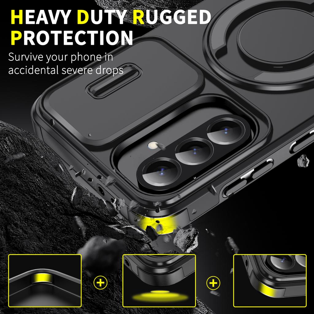 Защитный чехол для Samsung Galaxy A17 5G S25 FE A56 A55 A35 A36 A16 A15 S24 Ultra S23 S22 S21 Plus Противоударный чехол со сдвижной крышкой для защиты объектива