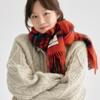 DEPOUND Cashmere Wool Blended Check Muffler - Red