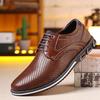Мужская обувь больших размеров, модные легкие повседневные кожаные туфли, однобортные мужские туфли на шнуровке Four Seasons