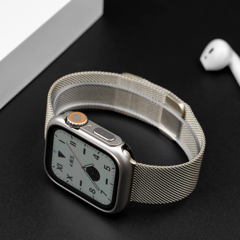 2 в 1 Обновление до Ультра Чехол Магнитный Ремешок Петля Для Apple Watch 9 8 7 45 мм 41 мм Полная Защита Для iWatch 6 5 SE 3 2 44 мм 40 мм Чехол для часов