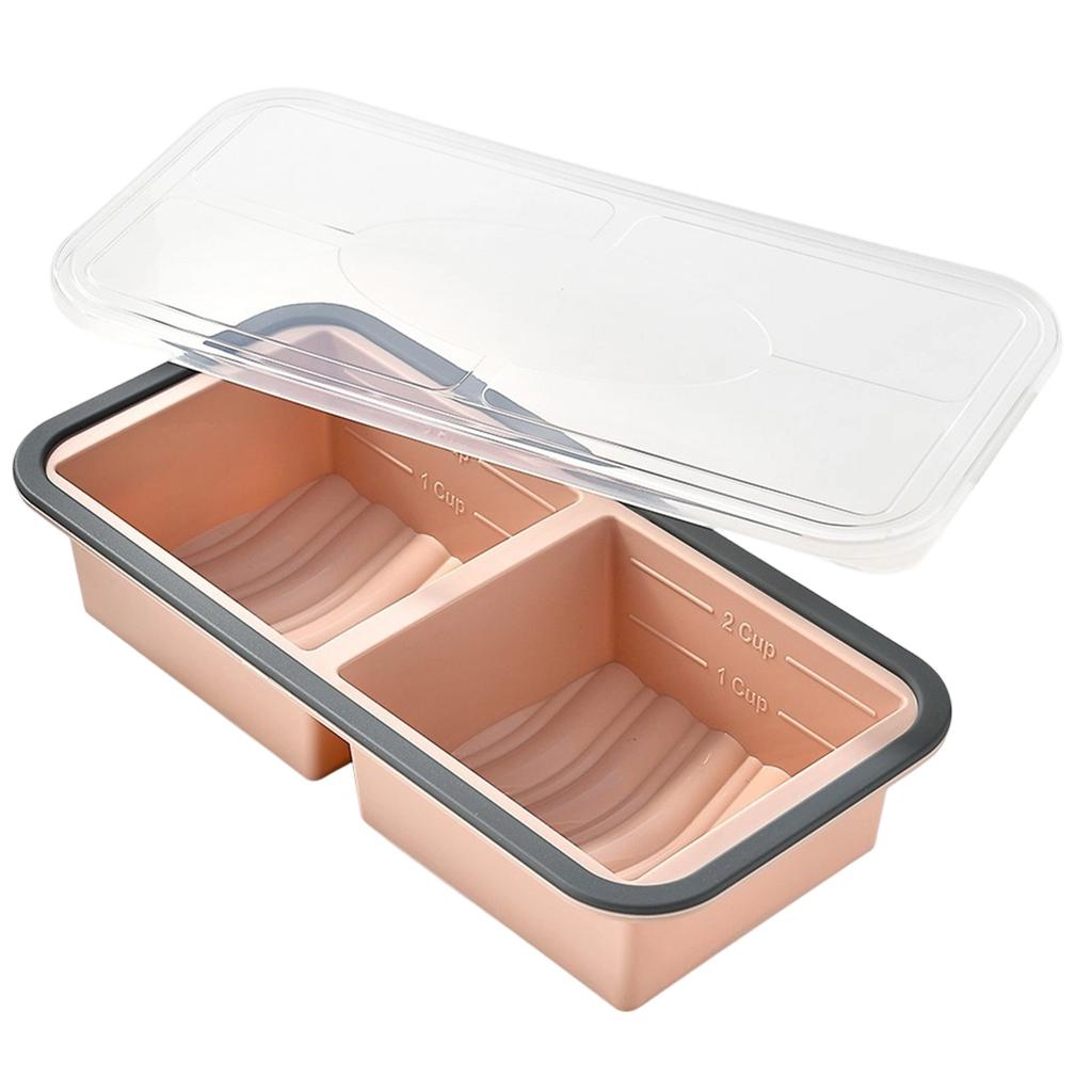 Silicone Food Prep & Storage Container — Food-Grade, Airtight, And Sectioned . Portable, And Drop- — For Kitchen Meal Prep,