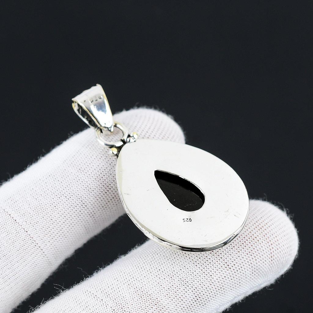 Yellow Triplet Fire Opal Gemstone Handmade 925 Sterling Silver Jewelry Pendant Yellow Triplet Fire Opal Gemstone Pendant For Gifts