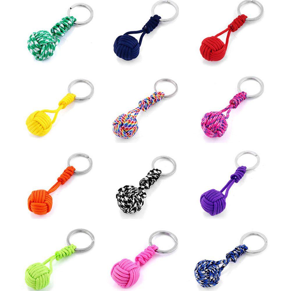 For Women Men Ball Lanyard Parachute Rope Jewelry Keyfob Key Ring Key Chain Fashion Accessories