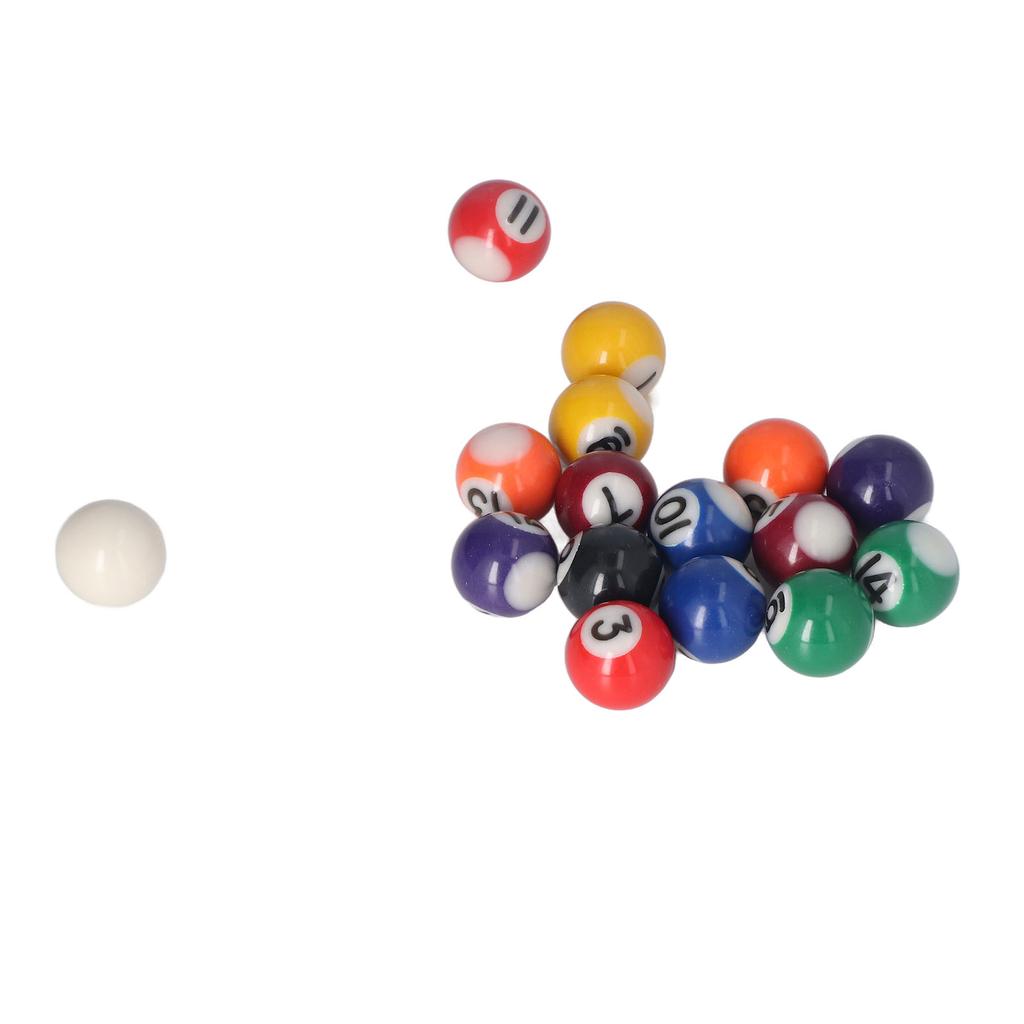 25mm Mini Billiard Ball Complete 16 Balls Set American Style Resin Pool Table Balls Accessories