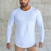 Running T-shirts Mens Autunm Cotton Long Sleeve Gym Clothing Sports Slim Fit T Shirts Spring Bodybuilding Shirts Fitness Tees