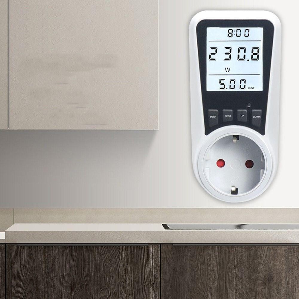 Backlight Electrical Energy Monitor Socket LCD Screen Energy Monitor Power Meter Home Use