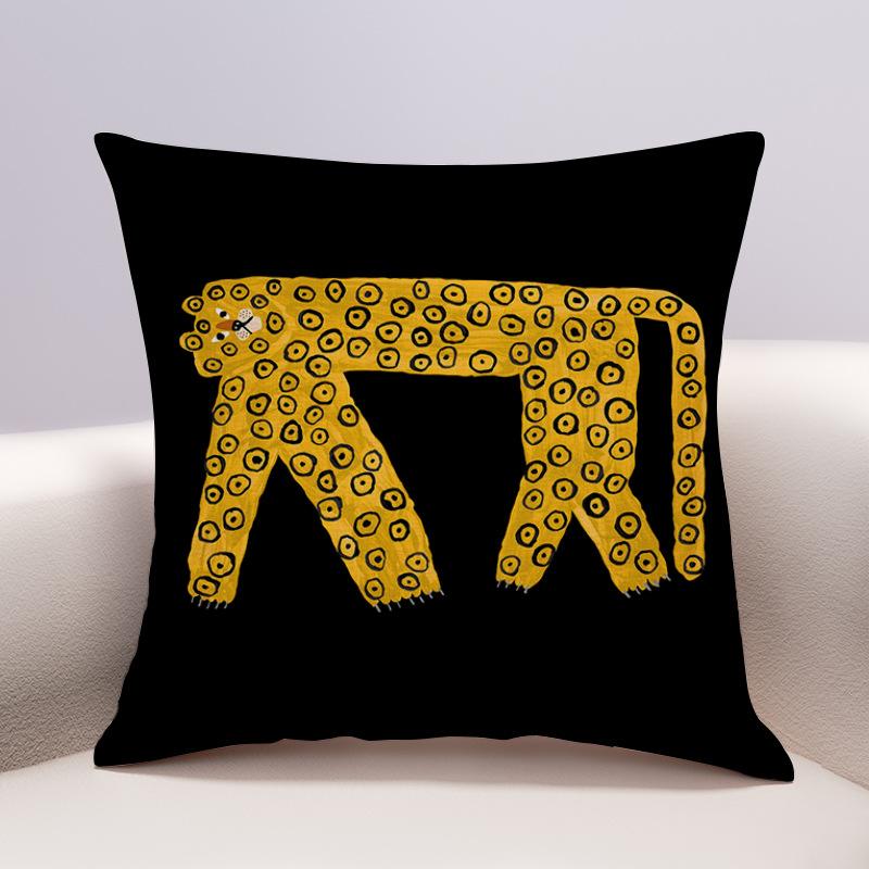 Leopard Print Nordic Style Animal Art Pillow Cover Lumbar Cushion Case for Sofa Living Room Colorful Decorative Throw Pillowcase