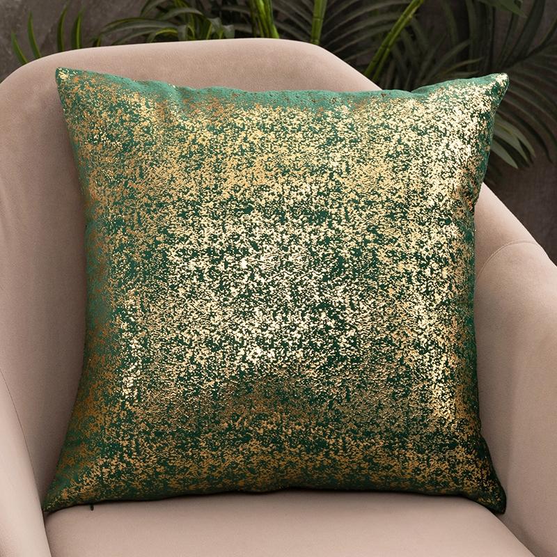 1pc Decorative Pillowcase Gold Foil Velvet Cushion Cover 45x45 50x50 Soft Decorative Pillow Cover for Sofa Living Room Decor