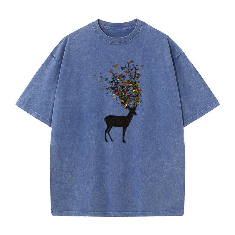 Crew Neck Daily Casual Crewneck Washed Tshirts Thanksgiving Day Casual Tops Tees Special Pure Cotton Washed Tshirts Man