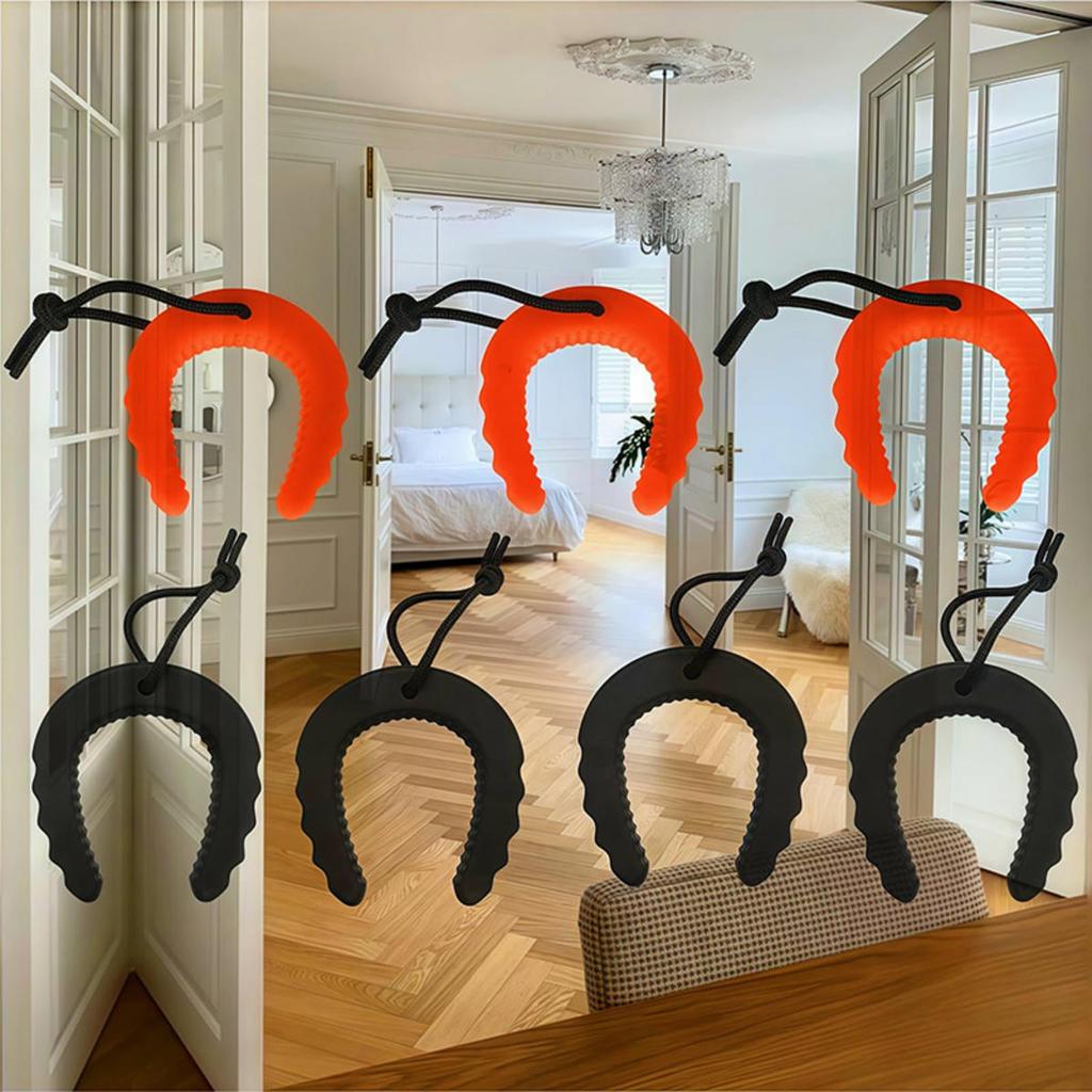 Anti-Collision C-Shaped Door Stopper Safety Silent Anti-Pinch Hand Guard Finger Protector with Rope Door Block Bedroom