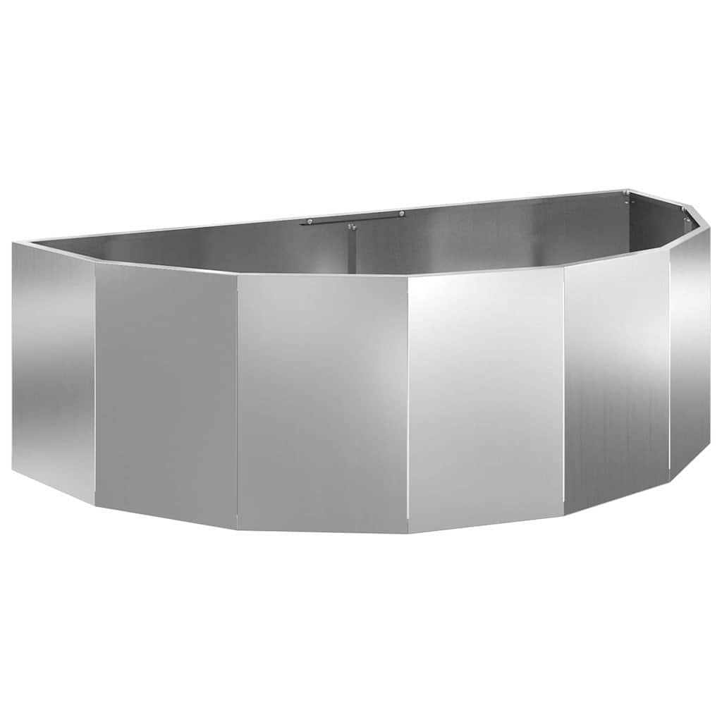Planter Silver 120 x 60 x 35 cm Galvanized Steel