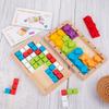 Children's Wooden Smart Building Block Puzzle Tetris Puzzle Logical Thinking Exercise Educational Toy