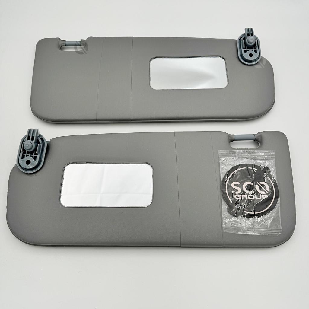 Sun Visor for Hyundai I20 Left-Right 2 Pieces Set 2008-2018 Years with Mirror